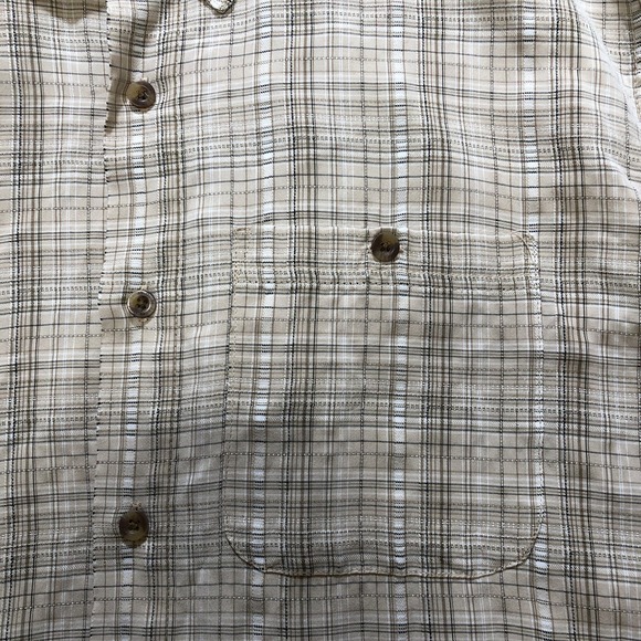 Gander Mountain Guide Series Mens Shirt Extra Large Khaki Plaid Short Sleeve - Picture 4 of 7